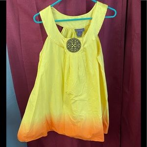Bright yellow sun dress NWOT  summer sz 10